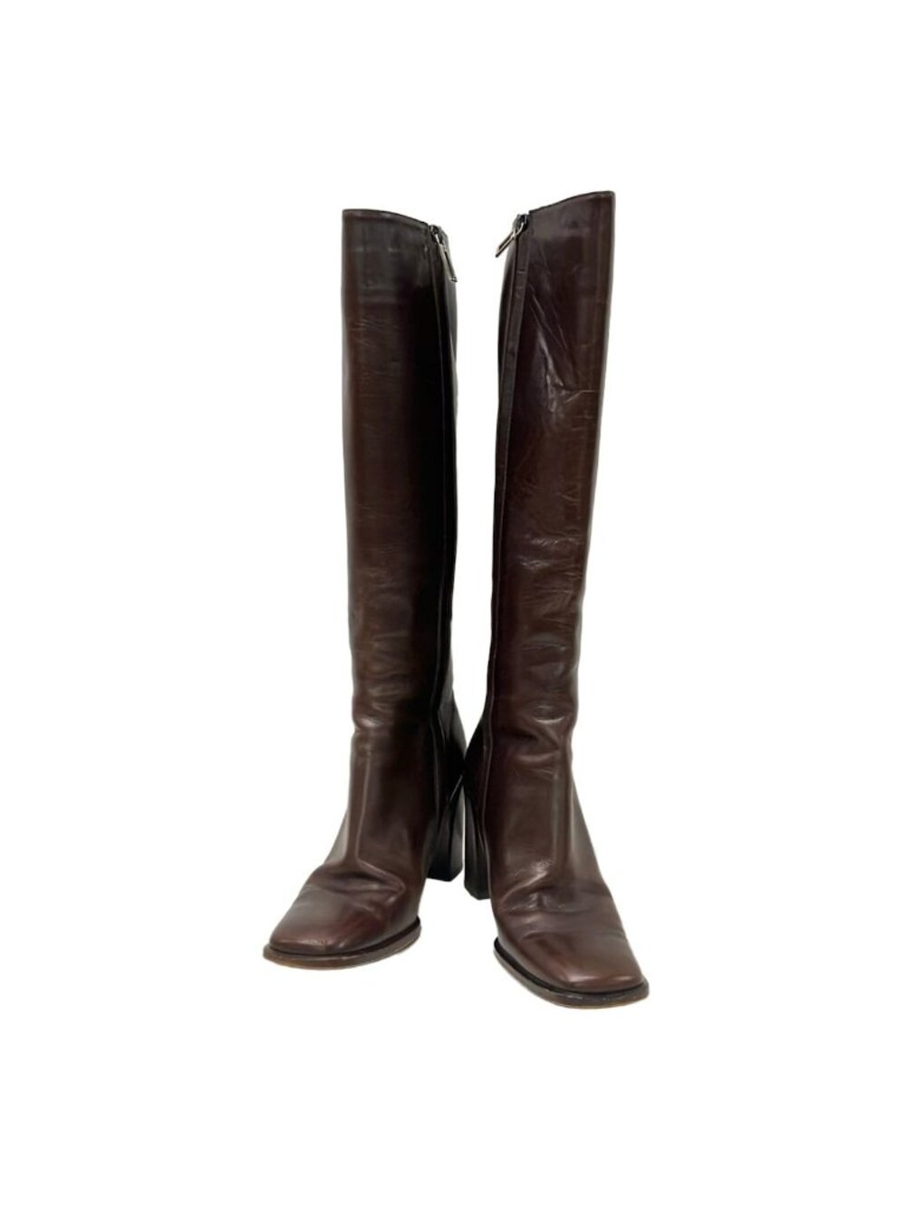 Gucci Long Boots 36c Ready Su Da Cu Brown Leather - Picture 2 of 8